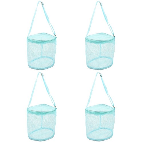 4 Count Shell Buggy Bag Child Mesh Storage Bags Kids Beach Collecting