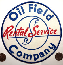 Vintage FR Oilfield Company Rental Service Large Jacket Patch Badge Crest