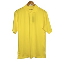Nike Men Dri Fit UV Tech Golf Polo Shirt Sz Small Yellow Short Sleeve 358324 NWT