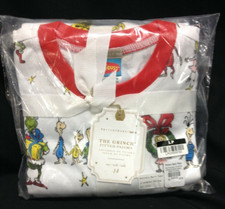 Pottery Barn Kids Grinch who Stole Christmas fitted bed pajamas size 14 2 piece
