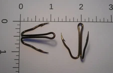 100 MUSTAD 1/0 DOUBLE LIVE BAIT HOOKS HOLLOW POINT RINGED BRONZED NORWAY 35881