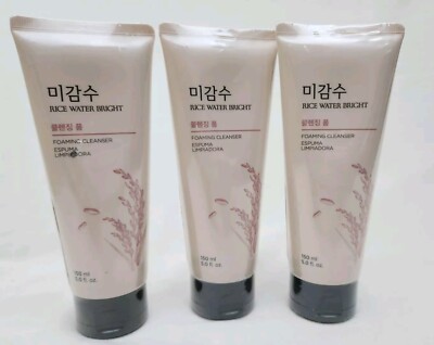 Rice Water Bright Foaming Cleanser. 5.0 Fl.oz. (150mL) Lot of 3. Sealed.