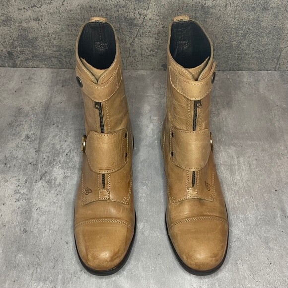 Hogan Moto Combat Boot - Women's Size 39 - Tan - NWOT | eBay
