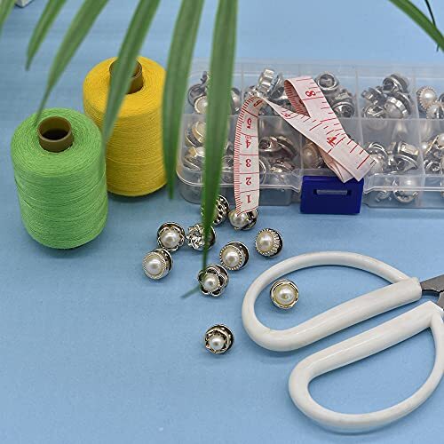 80Pcs 10 Styles Women Shirt Brooch Buttons Cover up Button Pearl Safety Brooch - Bild 6 von 7