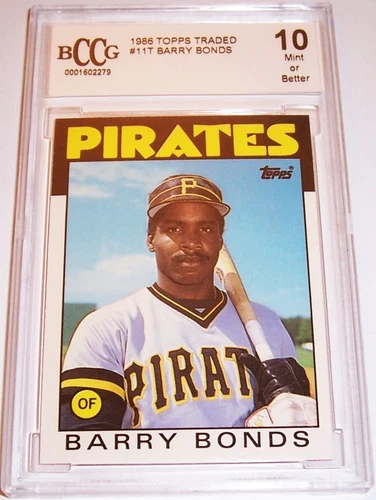 1986 Topps Traded #11T Barry Bonds Rookie. Home Run King 756. BCCG 10 Mint+
