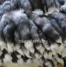 10/20/ 50pcs Real Natural Silver Fox Tail Real Fur tail Keyring Bag Pendant