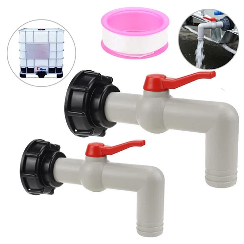 Auslaufhahn IBC Tank Adapter IBC Tank Ablasshahn Auslassventil Kugelauslaufhahn - Bild 17 von 21