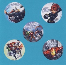 15 Avengers Patient Large Stickers -Thor, Black Widow, Captain America, Iron Man