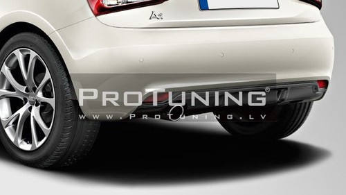 Diffusore sportivo per paraurti posteriore RS per Audi A1 8X 10-15 Gonna addon - Foto 2 di 5