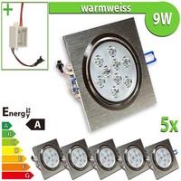 1 X Led Spotlight Light Bulb 9 W Set Square Recessed Spotlight Ceiling Light ... 1 X Led Spotlight Light Bulb 9 W Set Square Recessed Spotlight Ceiling Light ...