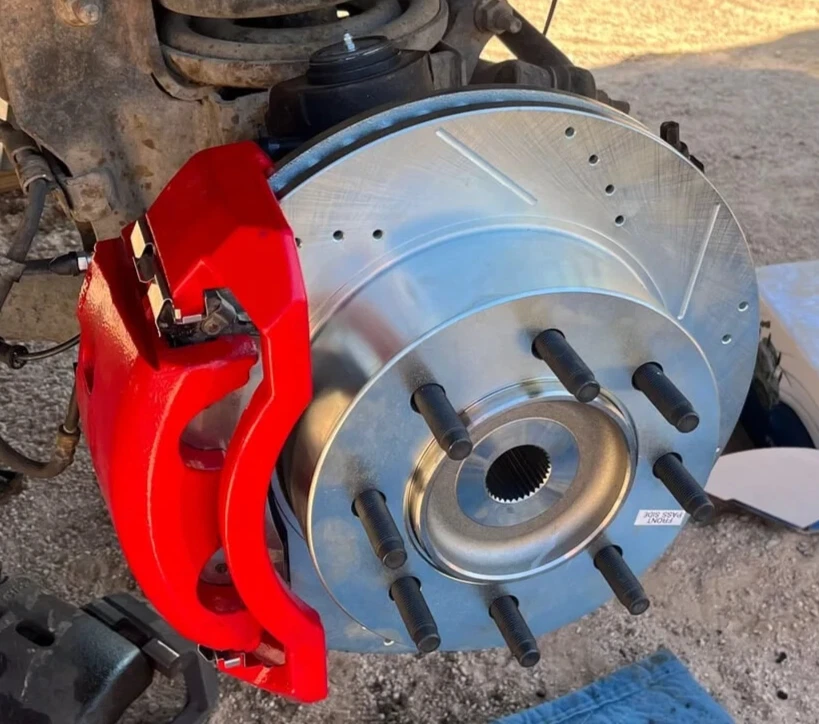 Kit de pinza de rotor de disco de freno de 8 orejetas 03-08 Ram 2500 POWERSTOP perforado/ranurado Foto 3 de 4