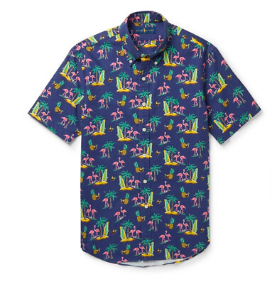$125 Polo Ralph Lauren Men’s, Big Tall Classic-Fit Tropical Shirt, Multi,  XLT