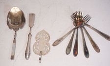 Ensemble De Couverts Antiques Avec 6 Fourchettes WMF En Argent 90