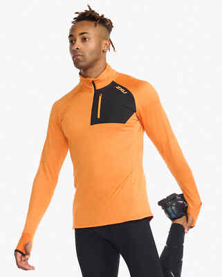 New 2XU Men's Ignition 1/4 Zip Running Top XX-Large TUR/TUF