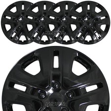 17 Black Set Of 4 Wheel Covers Full Rim Hub Caps Fit R17 Tire Steel Wheels