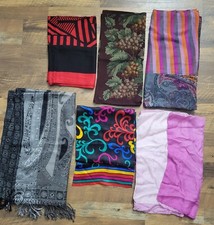 Lot Of 6 Scarfs Various Sizes Various Brands No Tags