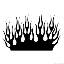 Flames Fire - Decal Sticker - Multiple Colors & Sizes - ebn7263