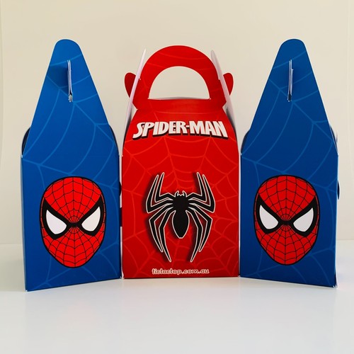 6x Spiderman Lolly Loot Bag Box. Party Supplies Banner Flag Bunting Game Cake - Picture 4 of 7