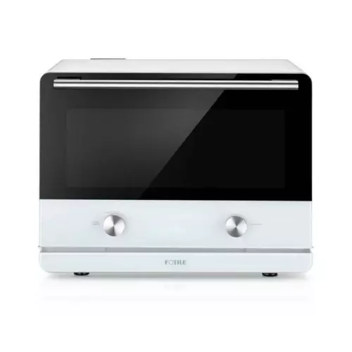 FOTILE Toaster Oven 1550W 3-Steam Modes 4-Heating Levels White w/ Built-In Timer
