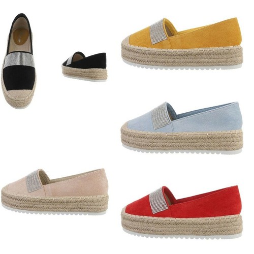 Scarpe donna ballerine espadrillas zeppa corda platform scamosciate  brillantini | eBay