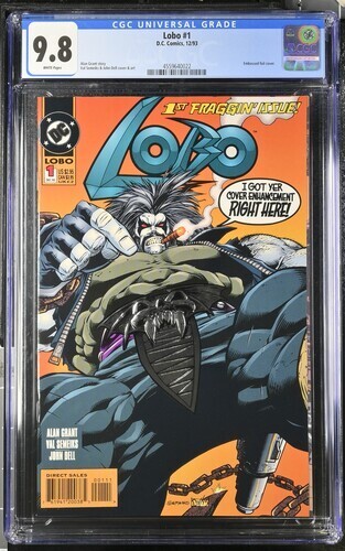 Lobo #1, DC Comics 12/93, Embossed Foil Cover, CGC 9.8 Near Mint/MINT
