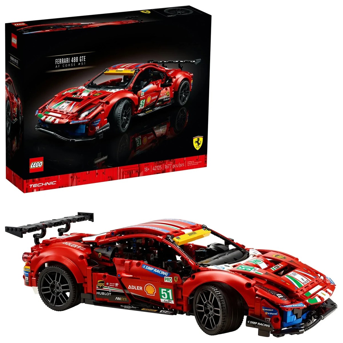 42125 LEGO Technic Ferrari 488 GTE 'AF Corse #51' 673419340090| eBay