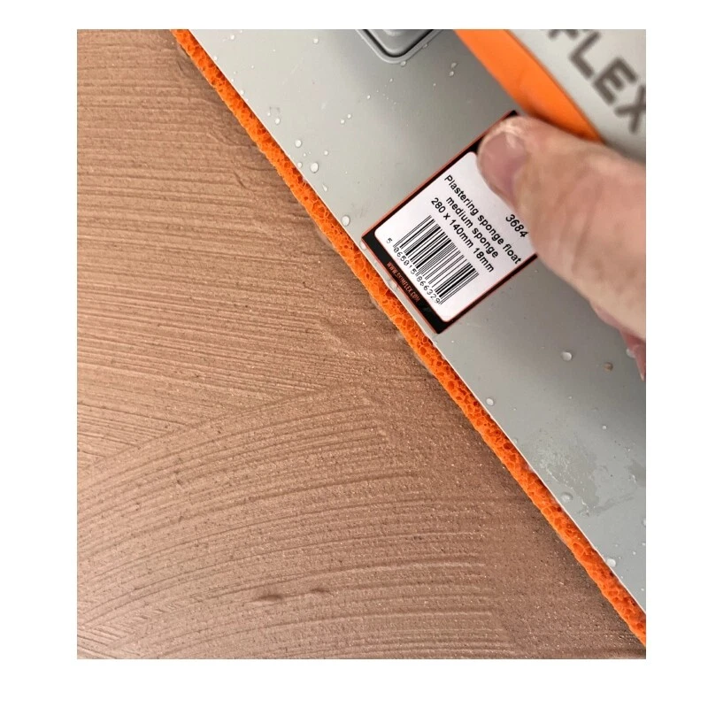 PLASTERING SPONGE  FLOAT Hydrorubber Medium 18 orange sponge Multipack Skimflex - Image 3 of 4