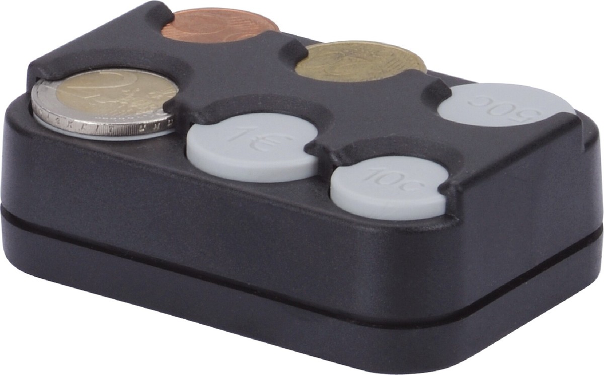PATIKIL Münzbox Mit Halter – Elegante Präsentationsbox Für 33 Mm Münzen (goldfarben, PU-Leder)
