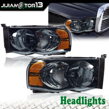 Fit For 02-05 Dodge Ram 1500 2500 3500 Chrome Housing Corner Headlight Lamps Jj Fit For 02-05 Dodge Ram 1500 2500 3500 Chrome Housing Corner Headlight Lamps Jj