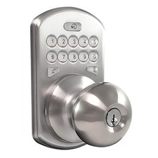 MiLocks Titan Keyless Entry Door Lock - Electronic Keypad Deadbolt In Antique Brass
