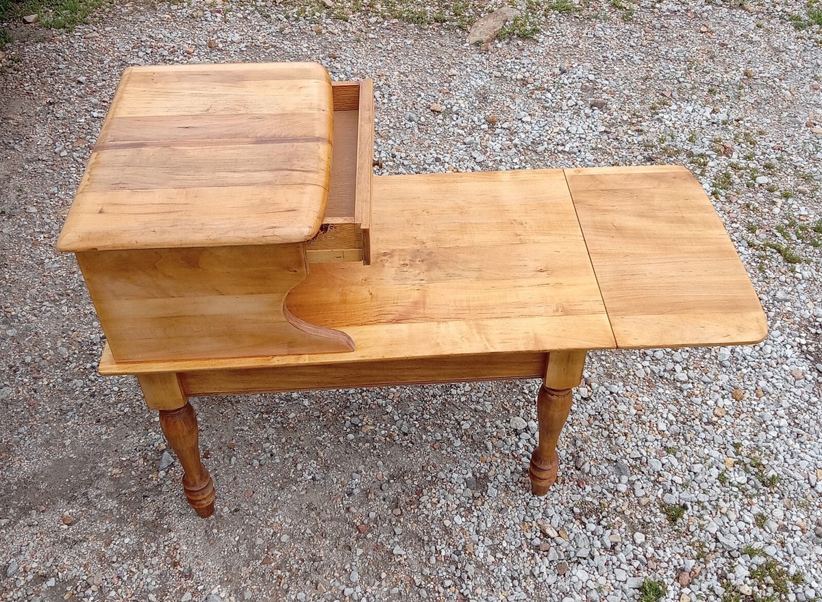Mid Century Solid Maple Step End Table by Cloud (SET65) | eBay