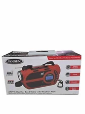 Jensen JEP-650 AM/FM Weather Band Radio With Weather Alert, Red Color