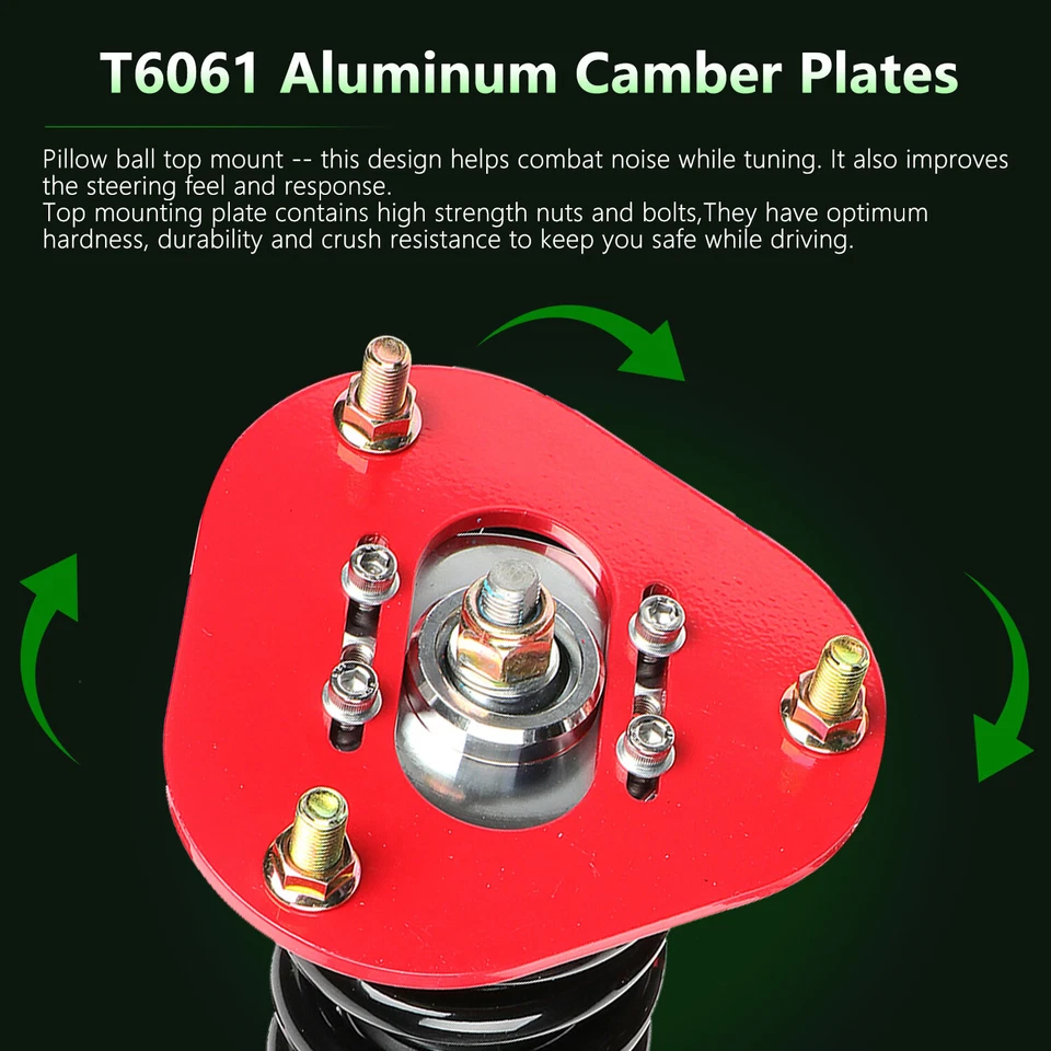 Комплект пружин амортизатора амортизатора амортизатора койловеров для 2005-2010 Scion tC Adj высота - Изображение 3 из 4