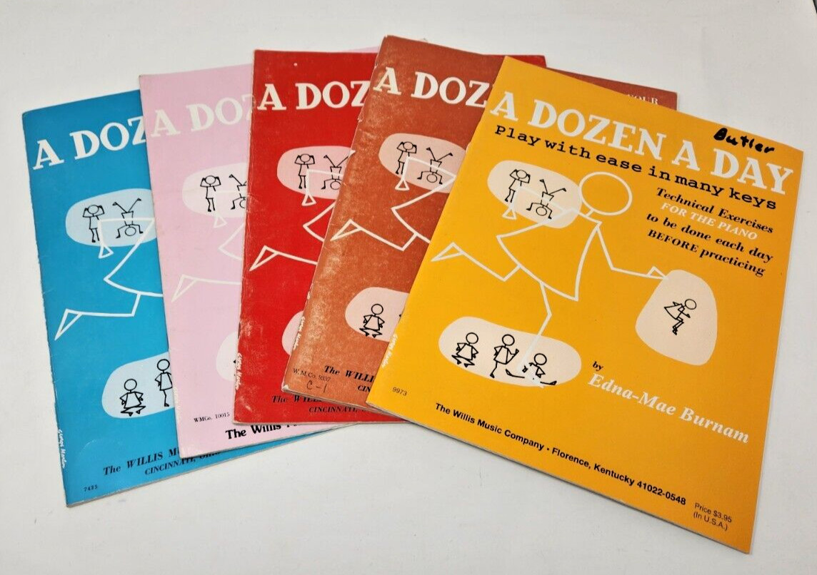 SET 5 LIBRI DI PRATICA PIANOFORTE - Una dozzina al giorno esercizi tecnici per pianoforte
