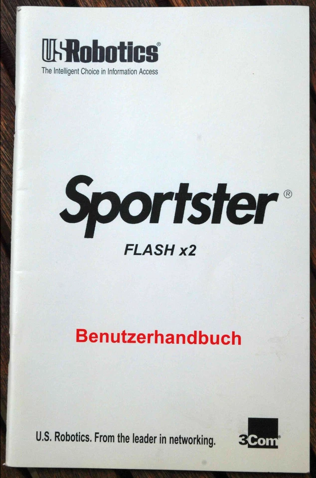Benutzerhandbuch/Gebrauchsanleitung "US Robotics SPORTSTER FLASH x2" 3Com.