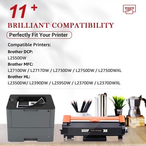 Toner kompatybilny z Brother TN-760 TN730 MFC-L2710DW MFC-L2730DW HL-L2395DW Partia - Zdjęcie 5 z 16