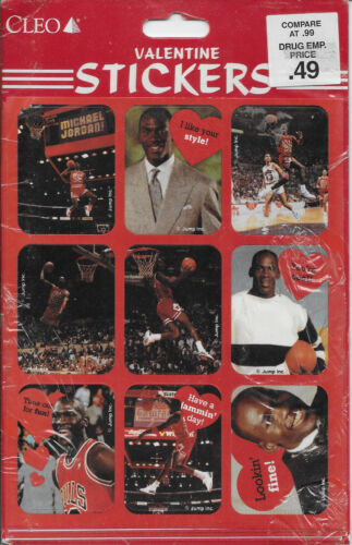 Vintage Michael Jordan Valentine Stickers Cleo NBA Chicago Bulls