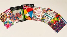 Set of 6 Coloring In Activity Books - Geometric, Tangrams, Patterns, Botanic