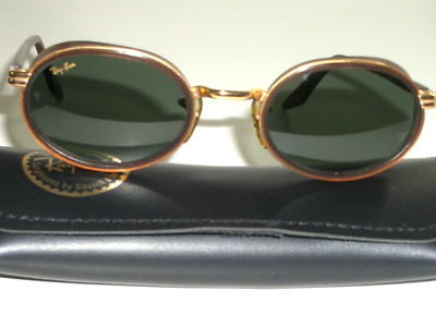 VINTAGE B&L RAY-BAN USA W2814 NYAS BROWN/GOLD G15 SIDE-CUPS VINTAGE B&L RAY-BAN USA W2814 NYAS BROWN/GOLD G15 SIDE-CUPS