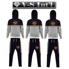 V-S MENS TRACKSUIT SET FLEECE HOODIE TOP  BOTTOMS JOGGERS GYM TRACKIES JOGGING