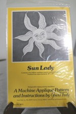NEW 1978 Yours Truly Machine Applique Pattern "Sun Lady" #3073 USA Made