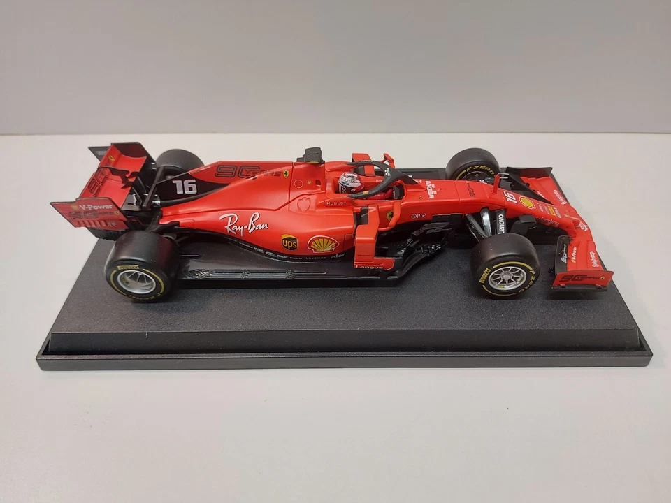 F1 Formula 1 Ferrari SF90 2019 Charles Leclerc Burago 1:18 con Box - Immagine 4 di 4