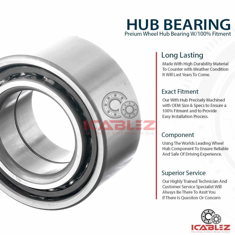 [INTERIOR DELANTERO (cantidad 1 pieza)] Cojinete de cubo de rueda para Eagle Summit 1993-1996 sedán cupé Foto 2 de 3