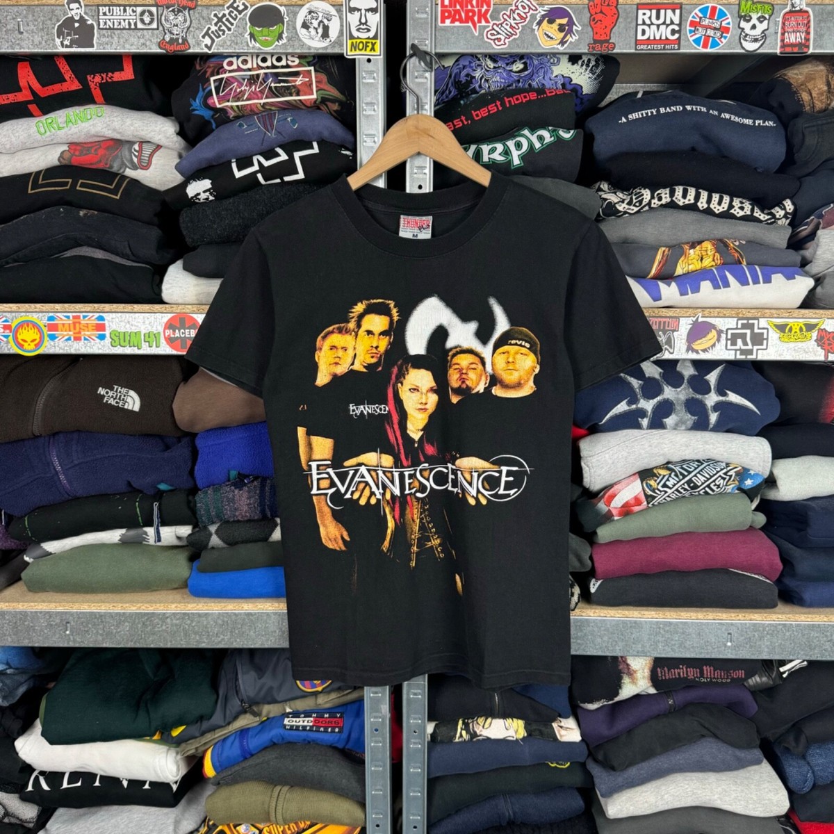 VINTAGE 2000s EVANESCENCE FALLEN ALBUM T-SHIRT GOTHIC ALTERNATIVE 