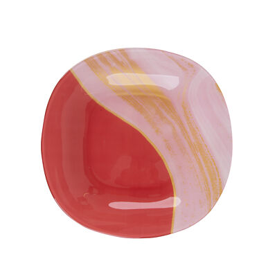 Dessertteller 19,5 cm Luminarc Carine Brotteller Hartglas Quadratisch Bunt 