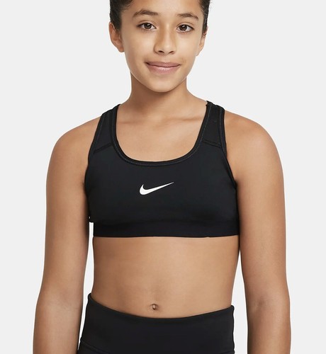 NIKE Big Kids' (Girls') Sports Bra Black XS - Picture 1 of 4