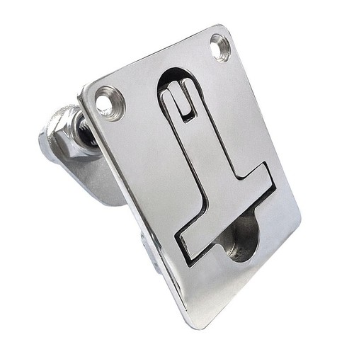 Boat 316 Stainless Steel Square Pull Hatch Latch Locking Lift Handle 89mm*76mm - Picture 4 of 7