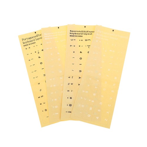 1Sheet Standard Spanish Portuguese Language Transparent Keyboard Stickers - Picture 10 of 15