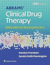Abrams' Clinical Drug Therapy: - Paperback, by Frandsen EdD RN - Very Good v