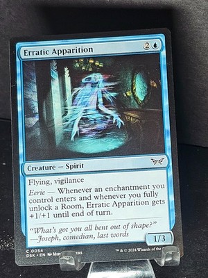 MTG Erratic Apparition DSK #0054 | Flying Vigilance Spirit | Duskmourn: House of